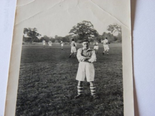 Grandad in his funky football shorts - he could have played for Saints but his mum deemed it "not a proper job"....